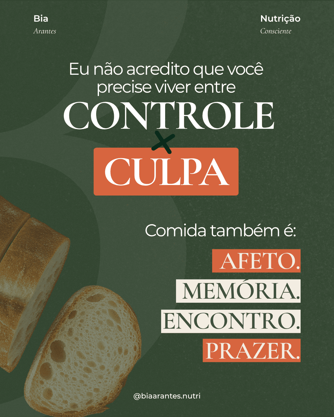 Post desenvolvido para nutricionista