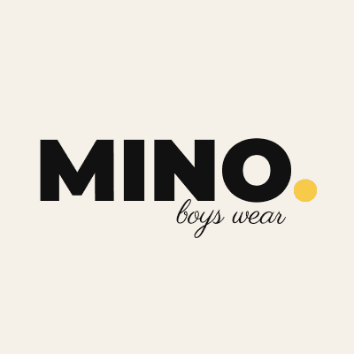 Material de identidade visual da MINO. Boys Wear